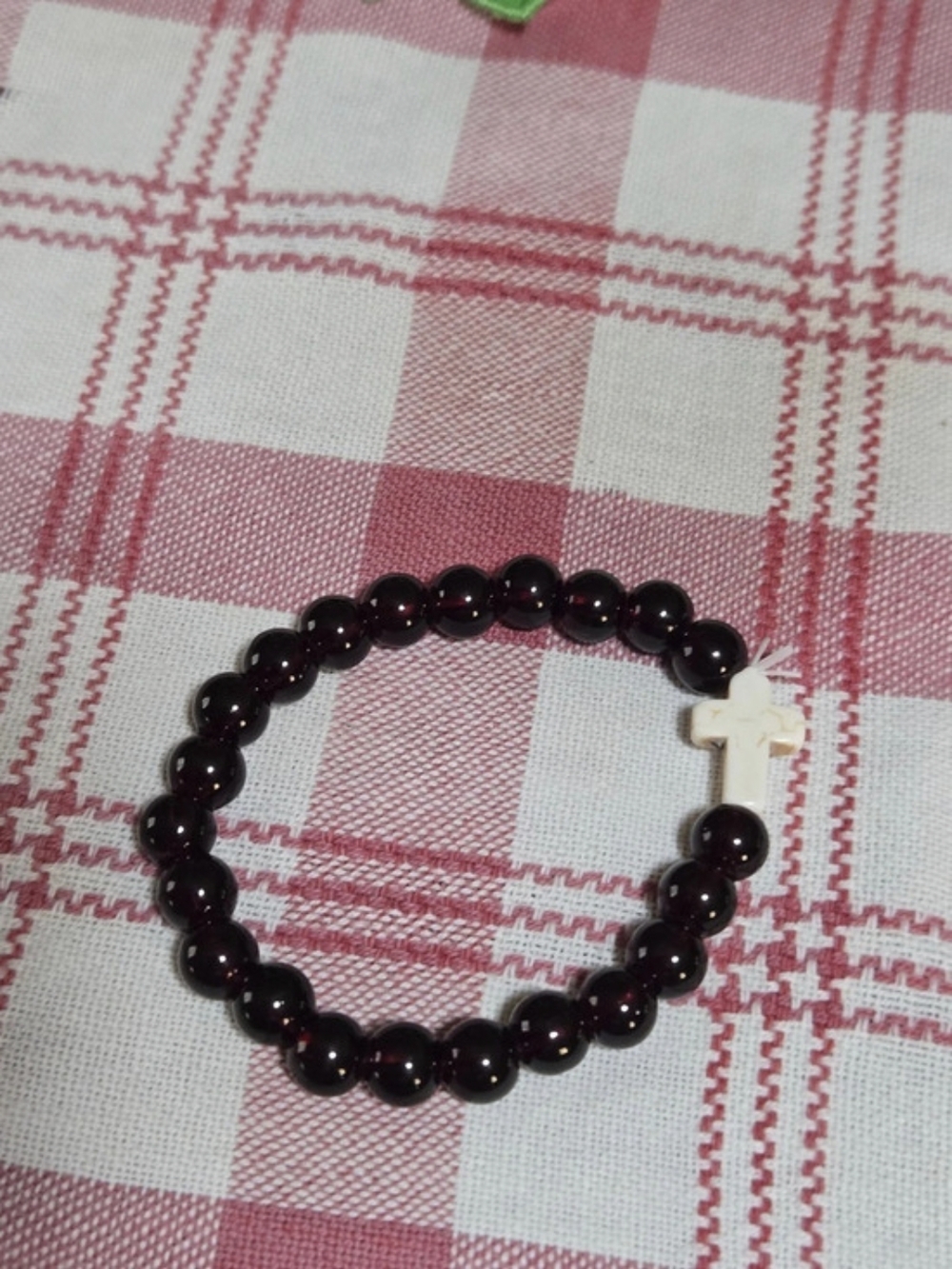 Burgundy Beaded Bracelet Like New